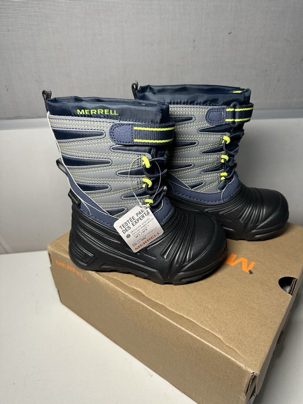 Merrell Unisex Kid SNOW QUEST LITE 3.0 JR WATERPROOF Snow Boot Sz 8